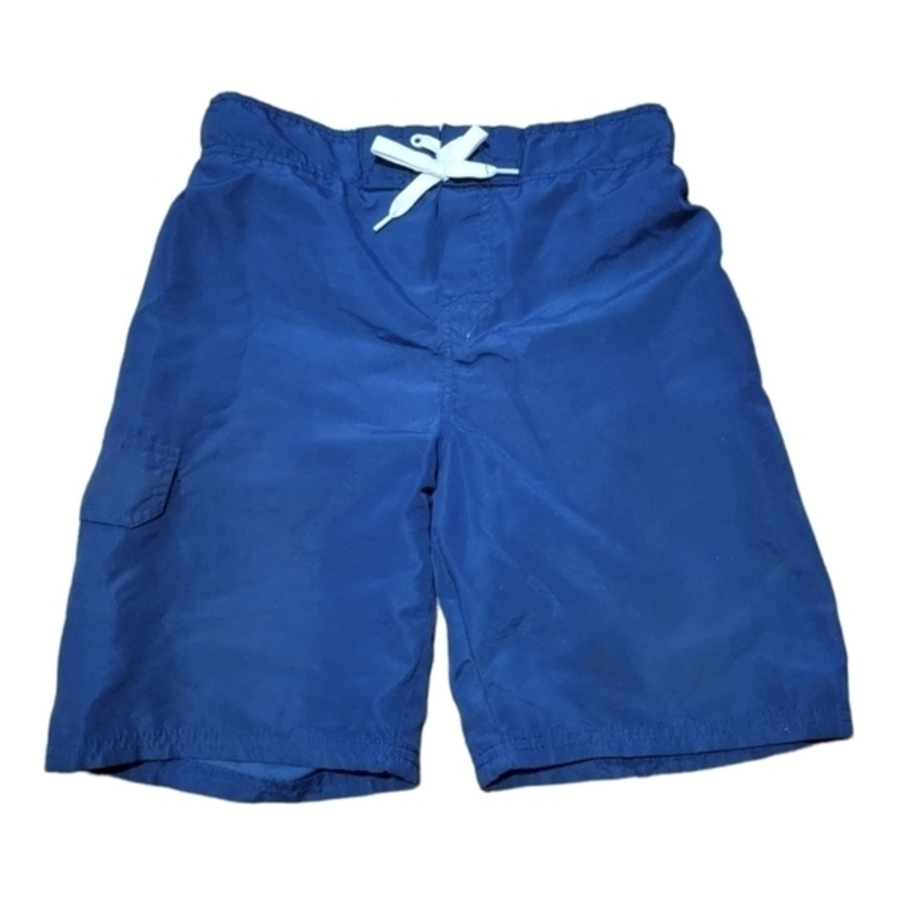 Boy's Navy Blue Swim Trunks